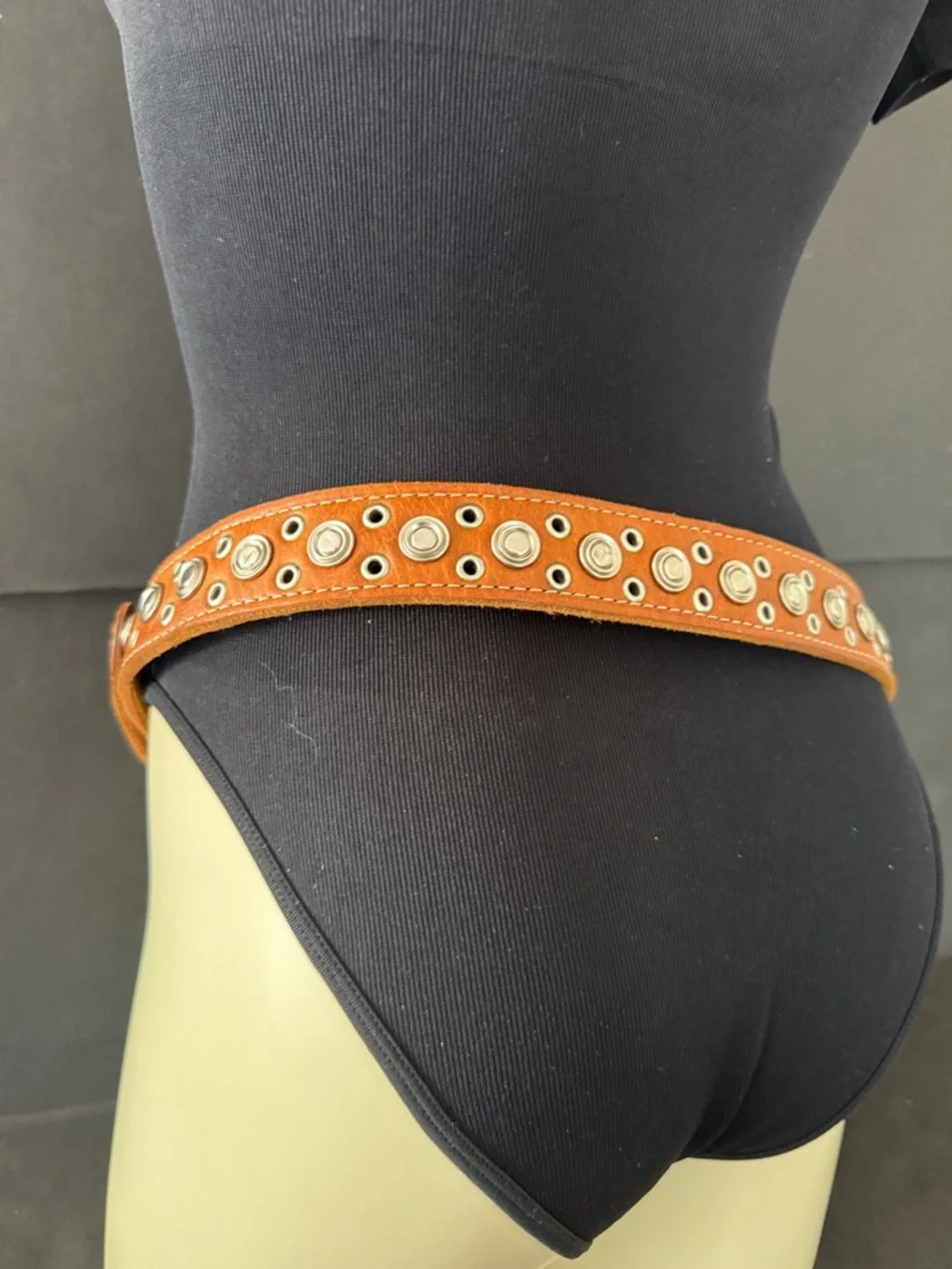 Chico’s Leather Studded Belt with Heart Buckle - Picture 12 of 16